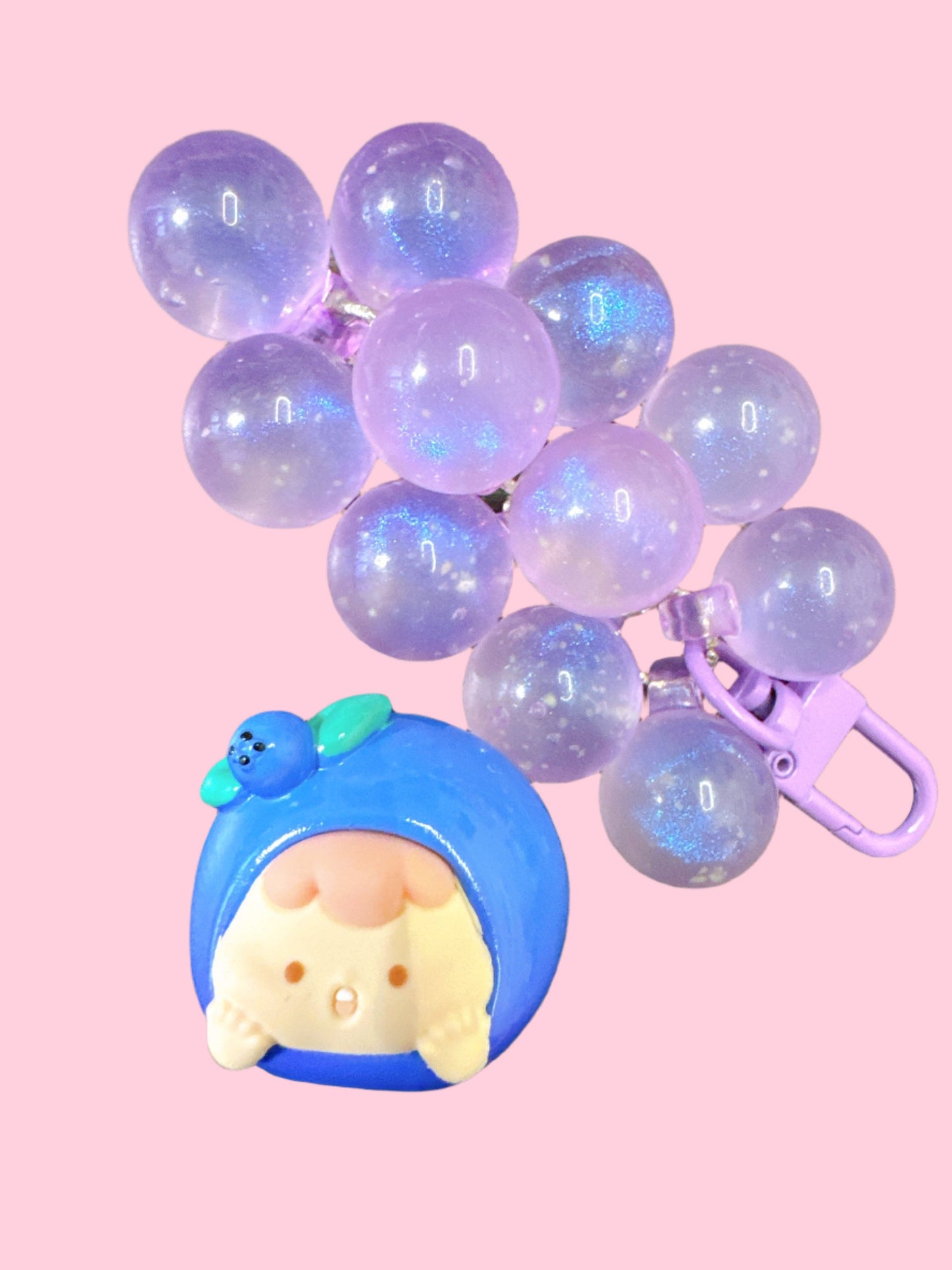 Acrylic bag charm with Gluttonous Blueberry