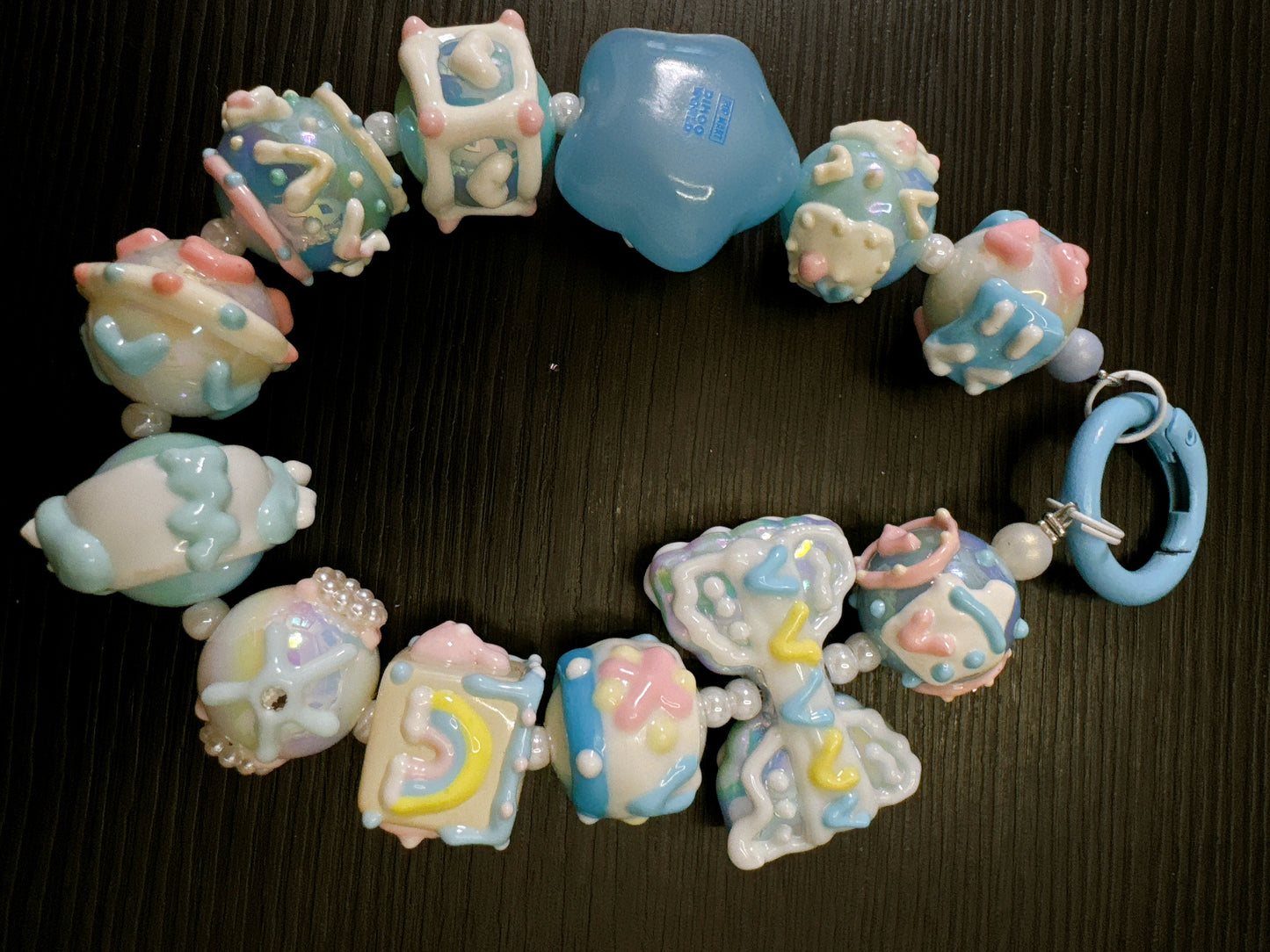 jelly-painted beads with PopBean Dimoo Star