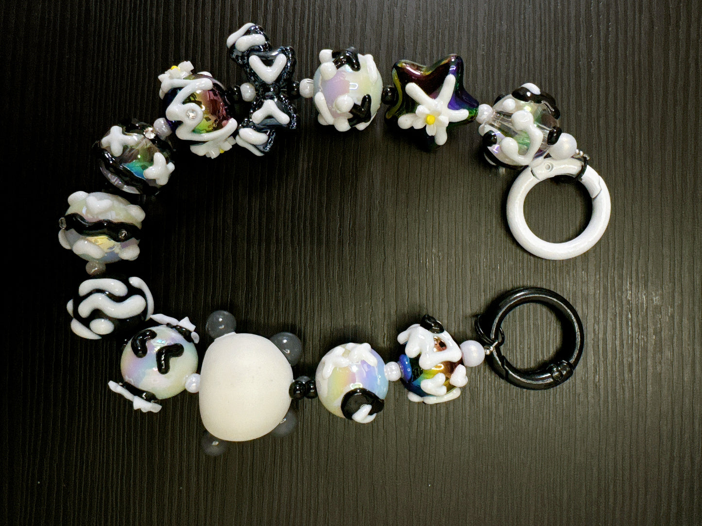 jelly-painted beads with PopBean SkullPanda Panda limited edition